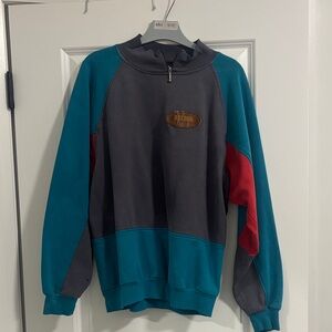 Reebok Blue and Gray Sweater